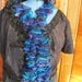 Black, turquoise and purple scarf