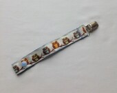 Pacifier Soothie Clip - Owls Orange, Green, and Blue - Newborn/Infant/Baby Pacifier clip, Soothie,MAM,Nuk,Avent Boy/Girl