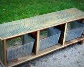 hand crafted foyer bench