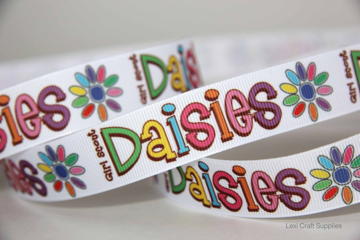 7/8" Girl Scouts Daisies Grosgrain Ribbon 5 yards