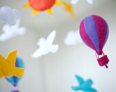 Hot Air Balloon Mobile, Children mobile, Crib Mobile, Nursery mobile, baby gift, nursery decor