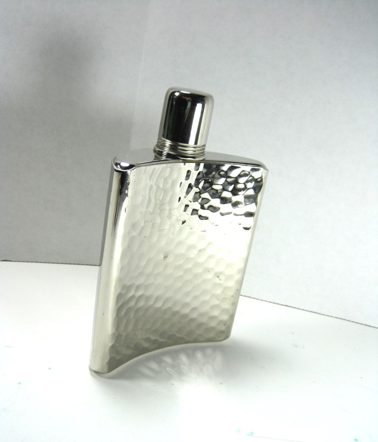 Hammered silver flask Vintage West Germany by BopasCloset