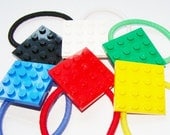LEGO (R) Ponytail Holders, 4 x 4 Building Base,  Super Cute for little girls ponytails and piggy tails. Unique for Teens and Women.