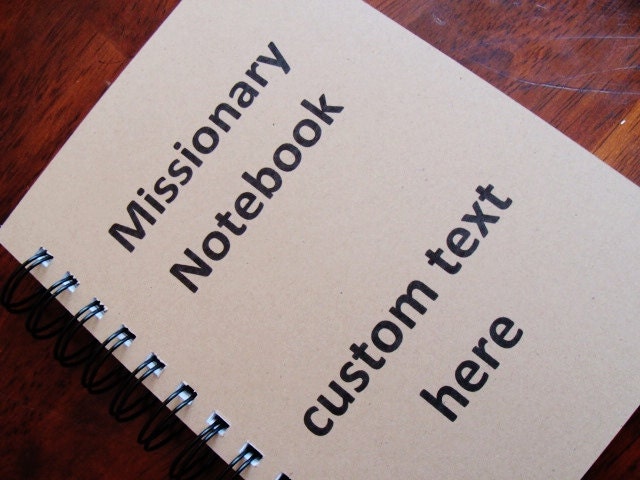 Missionary Notebook 5 x 7 Handmade Notebook, Prayer Journal, Travel Journal, Diary, Books and Zines, Paper Goods, Stationery