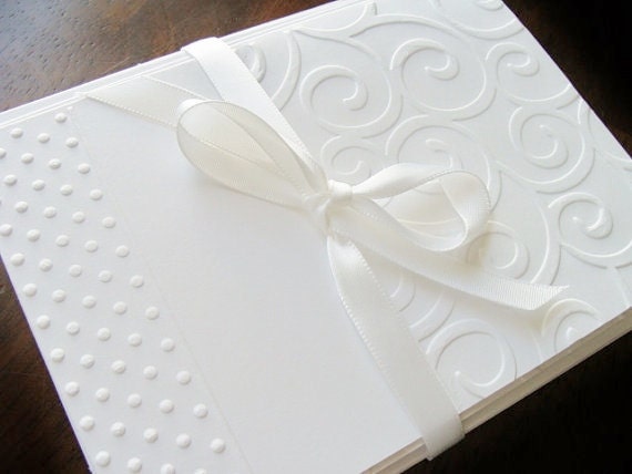 Set of 8 Swirls and Dots, Blank Cards, Embossed Cards, Notecards, Stationery, Paper Goods, Handmade Cards