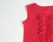 Girls top Tank ruffle top Spring summer top Children clothing Sizes 1-6 years Made to order