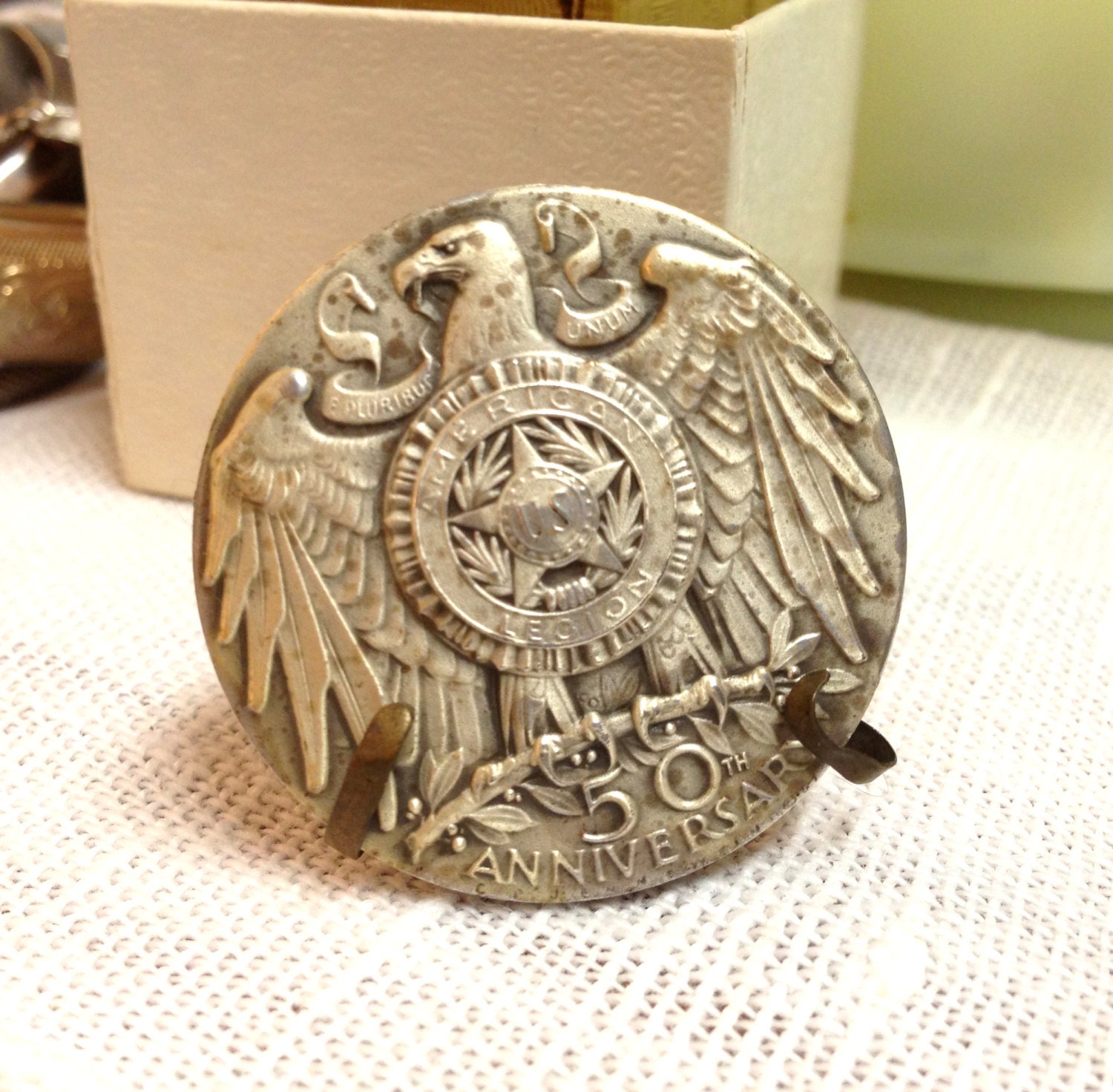 Items similar to RESERVED Sterling Silver American Legion 50th