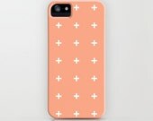 Plus Sign / Cross IPhone Case By Pencil Me In /// Black White Peach Mint Pastel