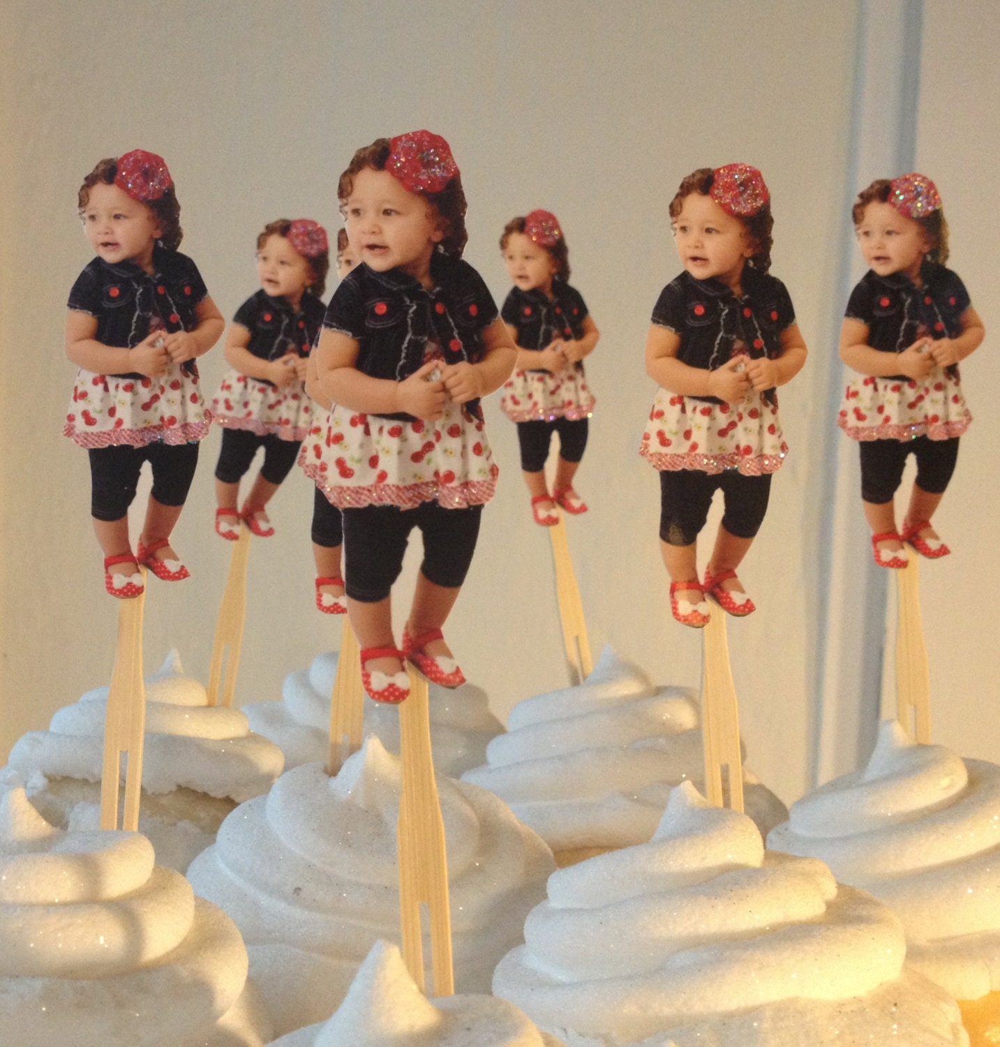 Photo cupcake toppers full body. set of 12