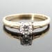 Simple 1950s  Diamond Solitaire Engagement Ring with square head  - RGDI567D