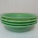 4 Vintage Fire King Jadeite Jane Ray 6 Inch Cereal Bowls - Salad Bowls
