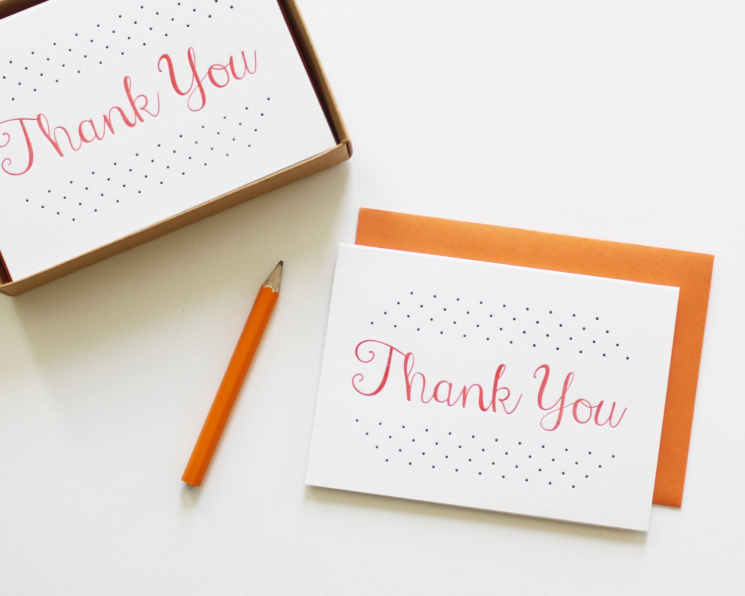 THANK YOU Letterpress Greeting Cards - Set of 6