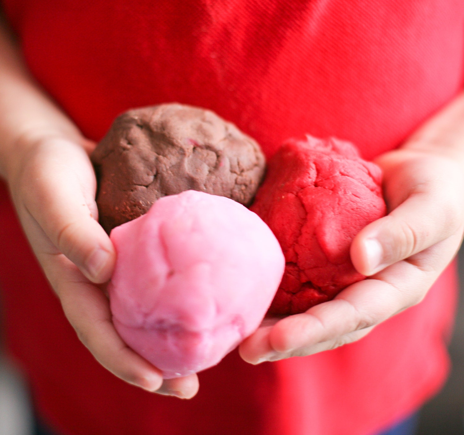 Valentine's Day Homemade Play Dough, Scented Play Dough, Molding Clay, Educational Toys for Children,Valentines Day 3 pack