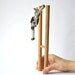 Old English Hand-Crafted and Painted Wooden Cow/Acrobat Trapeze String Toy too fun