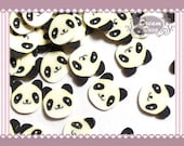 Panda Animals Slice Polymer Clay Cane / Fimo For 3D Nail Art Decoration Miniature Sweet Food / Dessert / Cake Deco A172