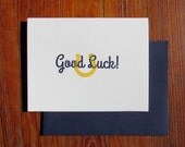 Letterpress Good Luck Card with Horseshoe