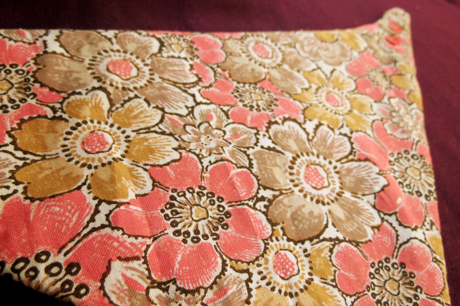SALE Large Bandana Dribble Bib - Autumn Flowers