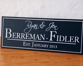 Personalized Carved Wooden Family Name Established Sign/ Custom,Wooden Name Sign,Wedding/Anniversary/Shower Gift, Family/Wall Sign/Birthday