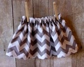 Chevron gray and white skirt, infant / toddler skirts, handmade clothing by Willowbeeapparel