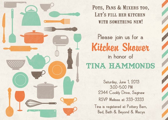 Vintage Look Kitchen Shower Bridal Shower Invitation - Printable Il_570xn