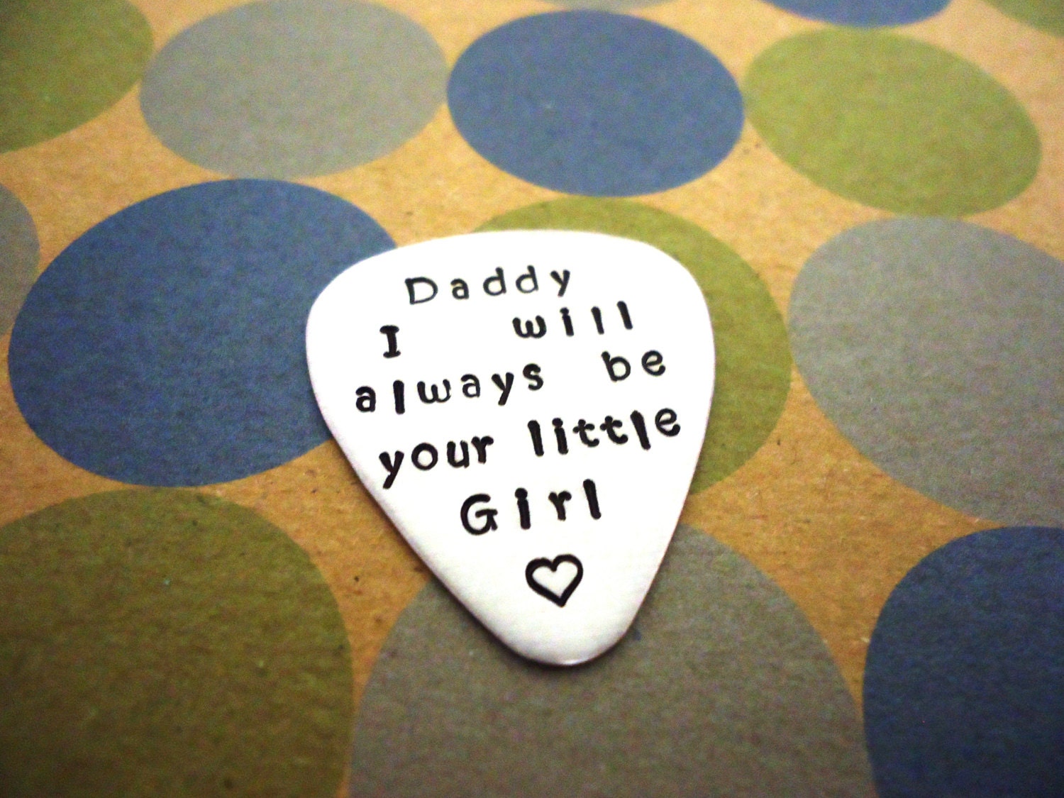 Personalized Guitar Pick - Hand Stamped Stainless Steel SHIPPED in 10-14 Days SHIPPING TIME 3-5 Days