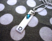 Personalized Necklace - Hand Stamped Stainless Steel initial necklace SHIPPED in 10-14 Days SHIPPING TIME 3-5 Days