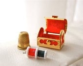 Miniature Collectible Sewing Trunk Unique Gifts Mothers Day Gifts Christmas Unusual Gifts for her