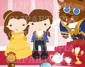 The Beauty Digital Clipart Cute Princess for Card Design, Scrapbooking, Personal and Commercial Use / INSTANT DOWNLOAD Il_170x135