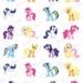 24 Assorted My Little Pony Friendship is Magic  Water Slide Nail Art Decals Cute Pony Nail Decals