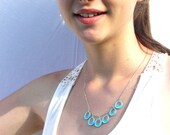 Set of 2-  Necklace and Earrings, Dangle Earrings,  Wedding Jewelry, something blue