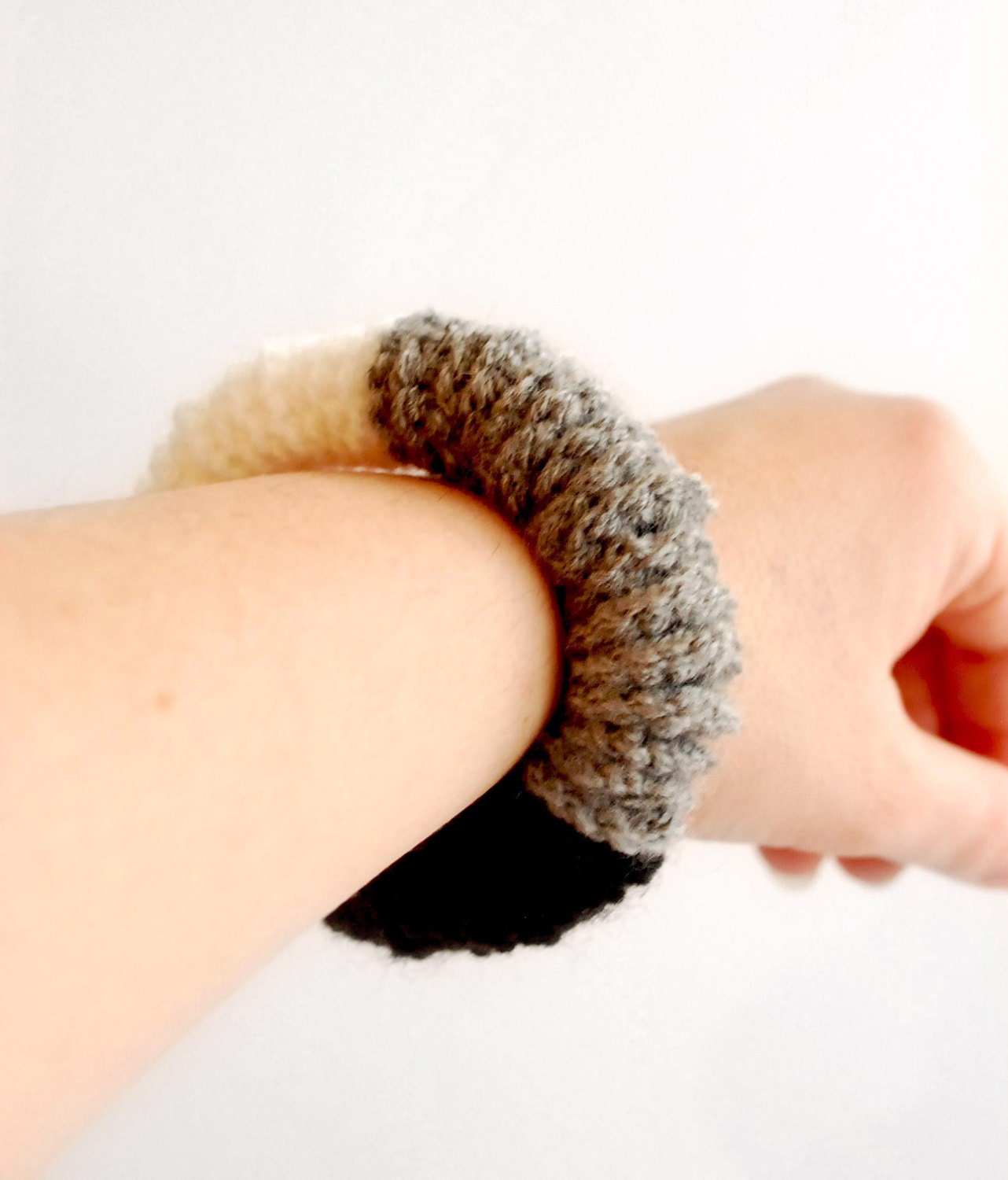 Black Grey and white Crocheted Bracelet for Women and Teens Fashion accesory