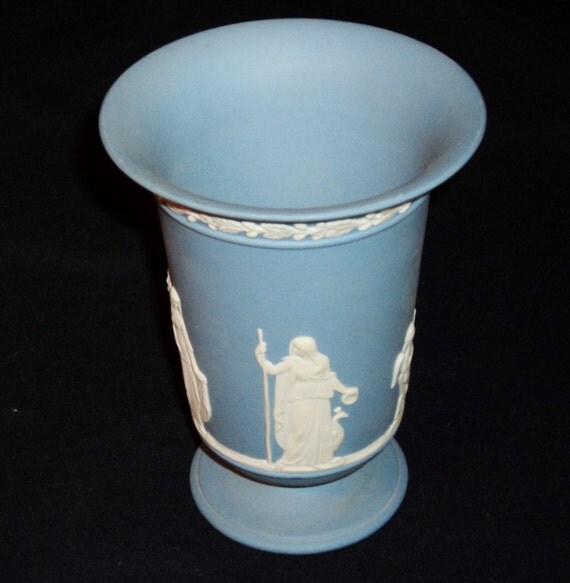 Light Blue Wedgewood Vase with Wedgewood by WhiteHorseExpress