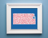 Kansas - Rock Chalk Jayhawk - State Print
