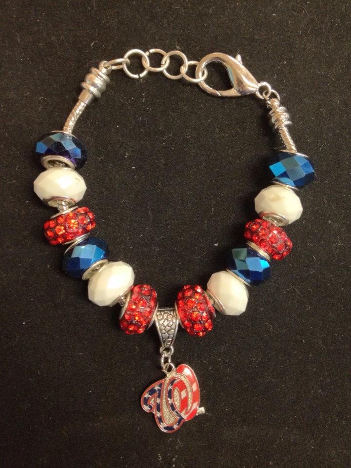 MLB Washington Nationals logo baseball bracelet  