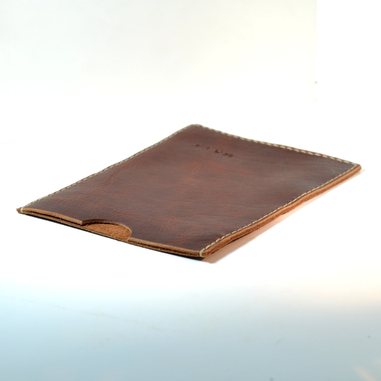 Leather iPad MINI Sleeve Case Handmade with Free Monogramming Initials Name