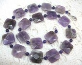 Purple Amethyst Necklace, Gemstone Statement Necklace, Love Stone, Mother's Day gift
