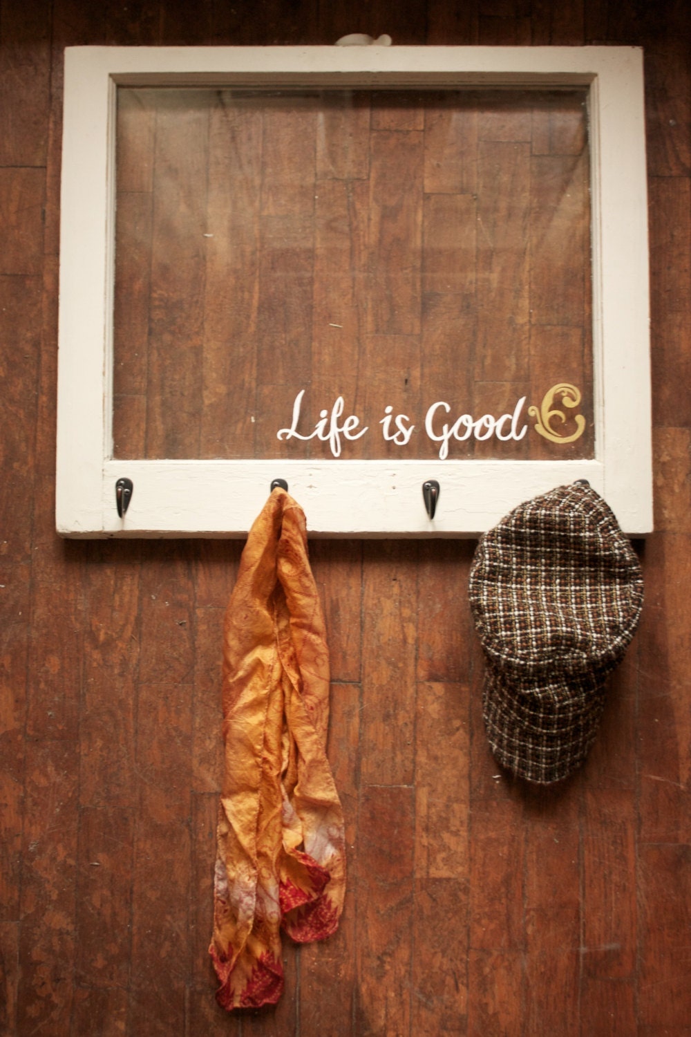 Window Coat Rack Picture frame Mud room coat by GrindstoneDesign