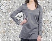 spring fashion tunic blous  for womem long sleeves for winter or autumn  long shirt  cotton lycra