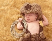 Crochet Cowboy Hat - Cowgirl Hat - Photography Prop - Country Boy - Baby Boy - Baby Girl - Chic -Western - newborn, child, toddler