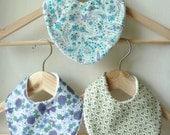 Beautiful handmade Bandana Style Baby Feeding/Teething Bibs- Pack of 3