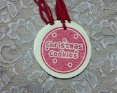 Christmas Cookies Tags, Papercrafts, Gift Tags, Cookie Exchange Tags, Christmas Tags, Baking Tags, Baked Good Tags - Set of 12