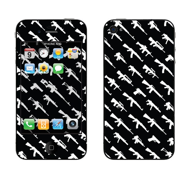 Gun Show - Black Apple iPhone 4/4S Vinyl Skin