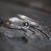 Sterling Silver Stacking Rings with Copper and Silver Flower