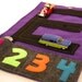 Double-sided felt car mat Purple with the letter E