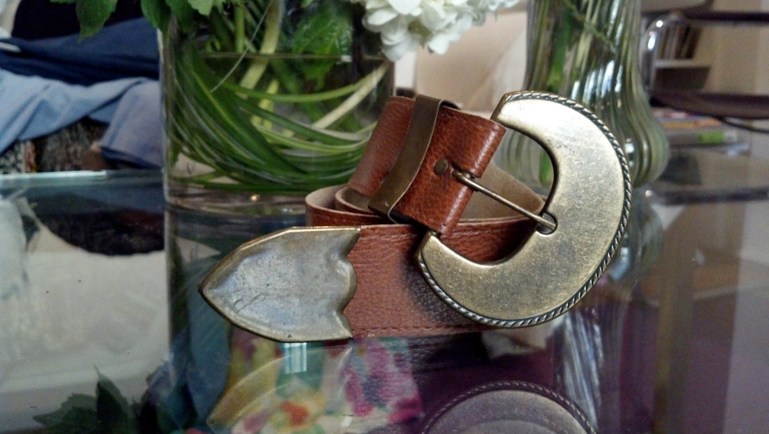 Vintage Brown Belt with L...