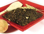 1oz Strawberry Banana Gourmet Green Loose Tea plus Free Tea Bags and Samples, Free USA Shipping