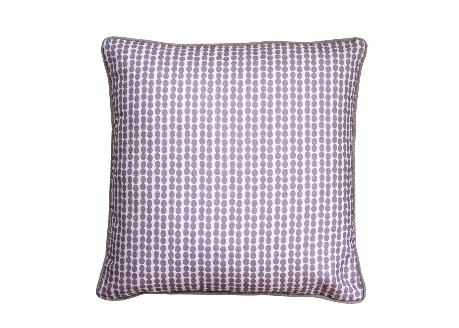 chloé pillow in grape sugar with natural linen welt finish, 20"x20"