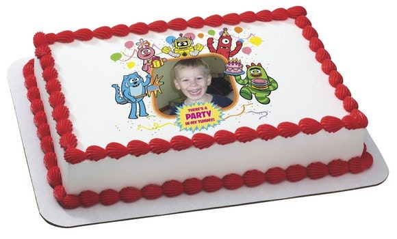 YO GABBA GABBA-Party In My Tummy Edible Image Cake Topper Il_570xn