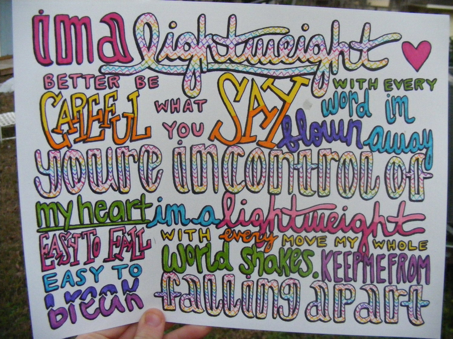 Lightweight Lyric Drawing