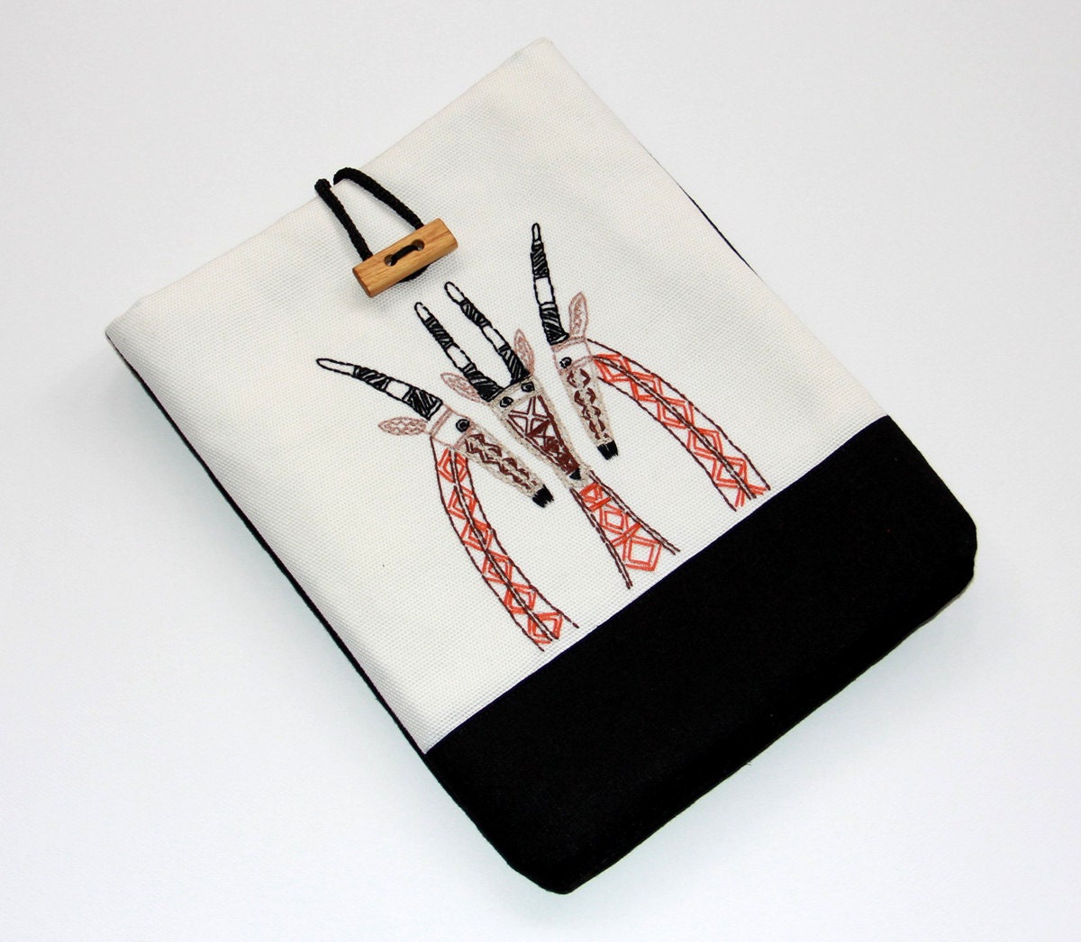 iPad Cover , iPad 2 Case, Kindle Sleeve, Padded Netbook Cover, Hand Embroidered, iPad fabric Case, iPad 3 Sleeve, Handmade Nexus10 Case